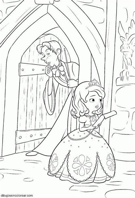 Dibujos Sin Colorear: Dibujos de la Princesa Sofía (Princesa Disney