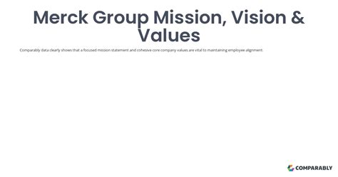Merck Group Mission Vision And Values Comparably