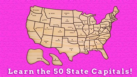Us States And Capitals Map Puzzle