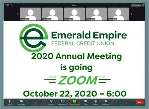 Reminder Tonight Is The Annual Meeting On Zoom Emerald Empire