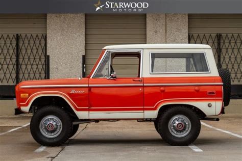 Ford Bronco Orange With 55245 Miles For Sale Classic Ford Bronco