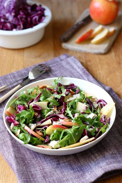 Salade de chou rouge pomme et bleu de chèvre