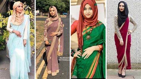 Hijab Style With Saree 2020 শাড়ির সাথে হিজাব পরার স্টাইল Muslimah