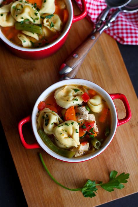 You know the feeling that hits when the craving strikes (boneless chicken thighs are also fine in this recipe, but the bones add richness to the broth.) move the vegetables to the edges of the pan and. Italian Chicken & Vegetable Tortellini Soup Recipe ...
