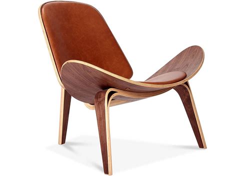 Get the best deals on hans j. Hans Wegner Shell Chair Leather | Platinum Replica | CHICiCAT