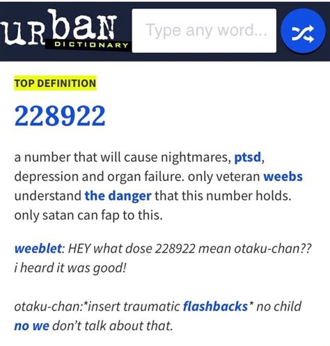 Urban Top Definition 228922 A Number That Will Cause Nightmares Ptsd