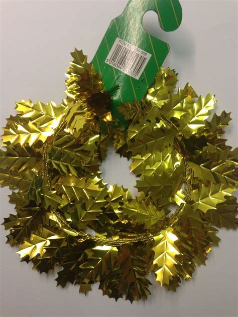 Foil Christmas Tree Decorations Gold