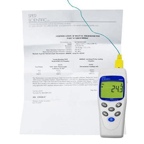Single Channel Basic Type K Or J Thermometer W Nist Certification
