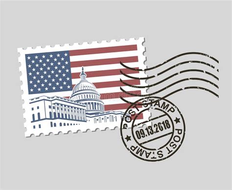 American Postal Envelope Stock Vector Illustration Of Black 127277777
