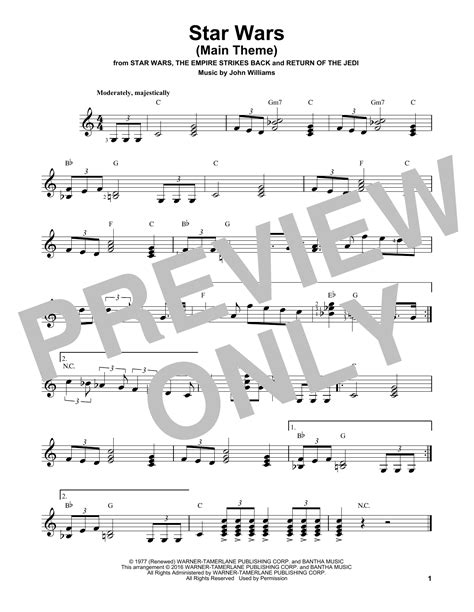Beginner sheet music for star wars main theme. Star Wars (Main Theme) | Sheet Music Direct