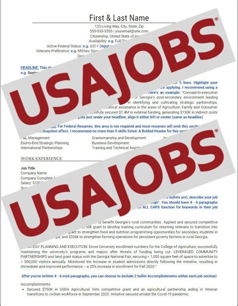 Usajobs Resume Template Federal Resume Government Military Transition Real Examples Google