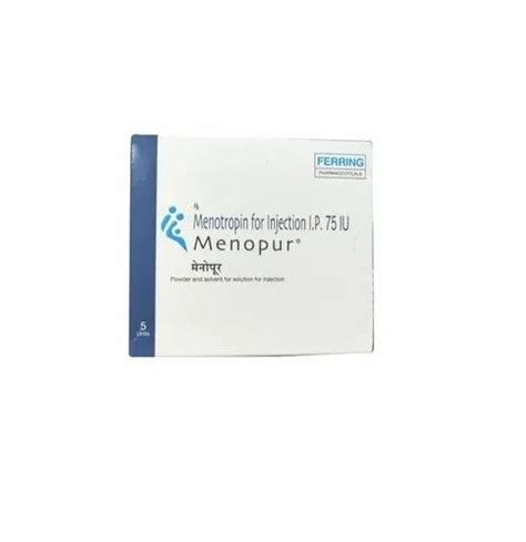 Menopur 75 Iu Injection Packaging Size 1 X 5 Vials Dose As Directed By The Physician At