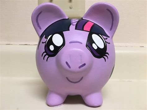 My Little Pony Twilight Sparkle Hand Painted Ceramic Piggy Bank Medium