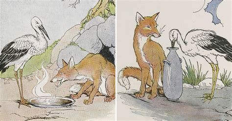 Aesops Fables The Fox And The Stork