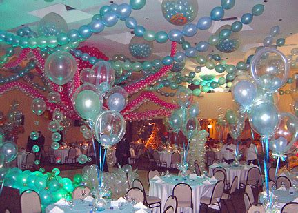 Decorate the ceiling of your party room with balloons to add color and festive interest to an otherwise dull part of your room. Birthday Decoration Ideas | Interior Decorating Idea
