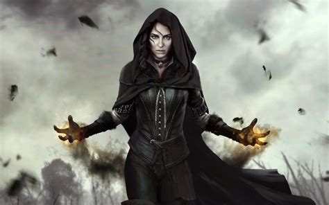 Female Character Wearing Cloak Digital Wallpaper The Witcher 3 Wild
