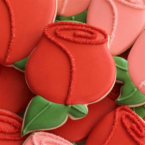 Decorated Rose Cookies The Sweet Adventures Of Sugar Belle
