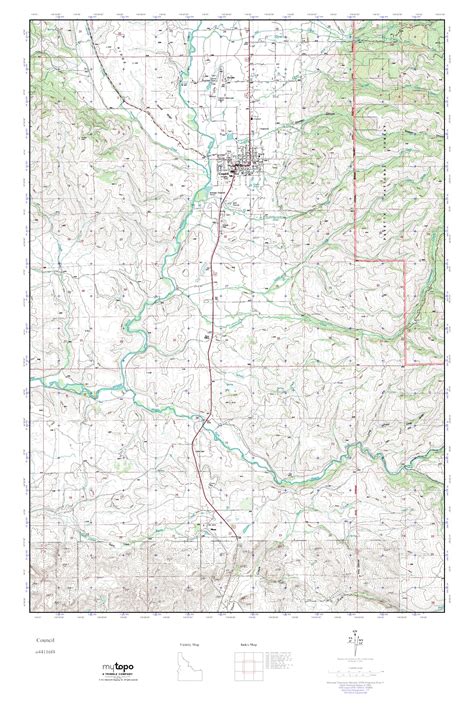 Mytopo Council Idaho Usgs Quad Topo Map