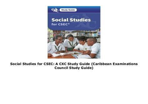 Social Studies For Csec A Cxc Study Guide Caribbean Examinations Co