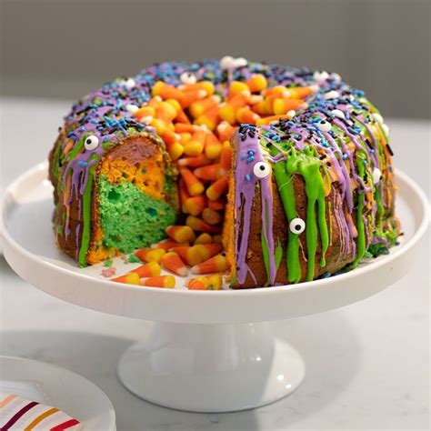 Funfetti Halloween Swirl Bundt Cake Pillsbury Baking Recipe