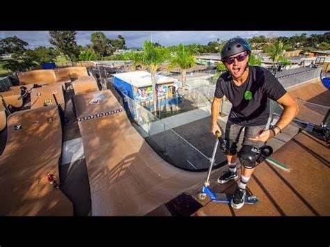 One of the tricks that i don't usually do on my scooter is a front. $1 THRIFT SHOP SCOOTER VS MEGA RAMP! - YouTube