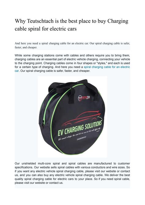 Why Teutschtach is the best place to buy Charging cable spiral for