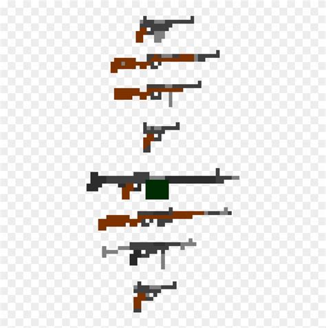 Guns Dots Game Sprites Pixel Characters Pixel Design Weapon Small