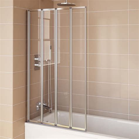 800mm modern pivot folding bath shower glass screen reversible door panel ibathuk uk