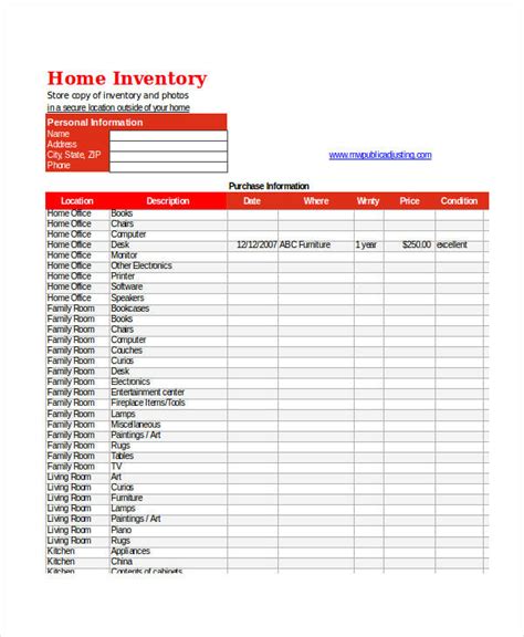 Inventory Sheet Templates Word Excel Pdf Templates Checklist Vrogue