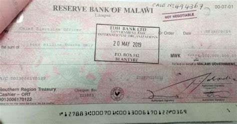 K4bn Payout In Malawi Chief Elections Officer Account Treasury
