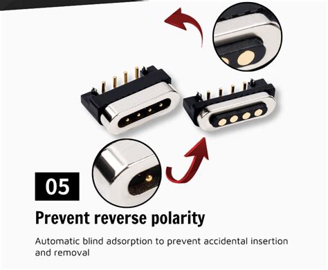 Reverse 4 Pin Vertical Magnetic Connector