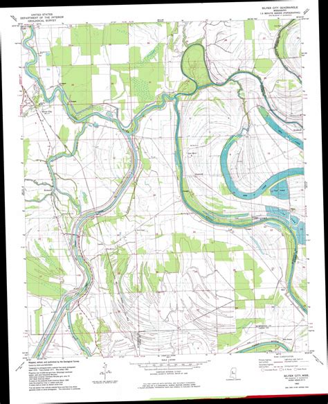Silver City Topographic Map 124000 Scale Mississippi