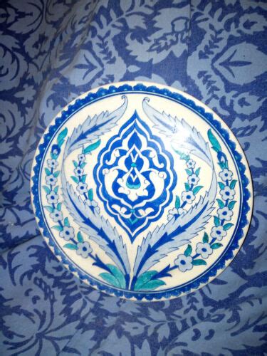 Vintage Hand Made And Hand Painted Altin Gini Turkish Pottery Plate Ebay