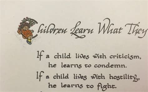 Children Learn What They Live Poem By Dorothy L Nolte Etsy Uk