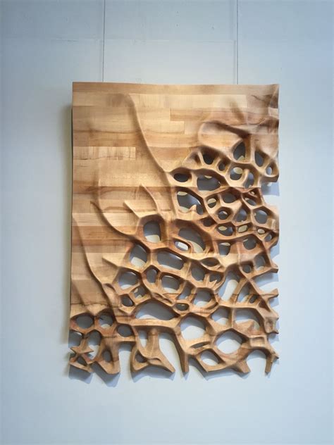 Wall Hanging 3d Cnc Milled Maple Wood Etsy Wood Sculpture