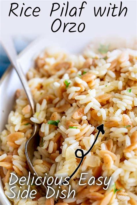 Turkish Rice Pilaf With Orzo In 2020 Rice Pilaf Turkish Rice Side