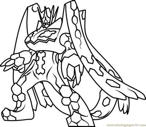 Zygarde Complete Forme Coloring Page Free Printable Coloring Pages