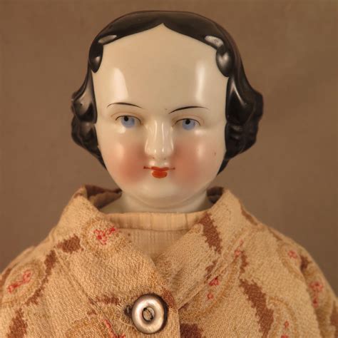 1860s 1870s Flat Top China Doll With Original Body China Dolls