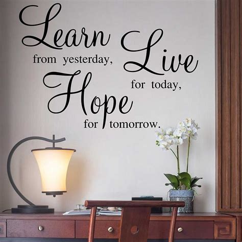 The best quotes for one of the most important rooms. Learn Live Hope Quotes Wall Stickers Family Quotes Sticker ...
