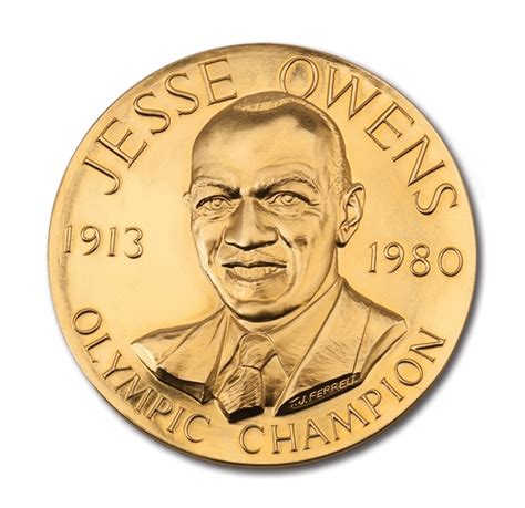 Lot Detail Jesse Owens Congressional 22k Gold Medal 18 Oz Issued