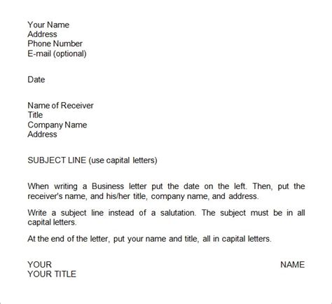 Free 46 Sample Business Letters Formats In Pdf Ms Word