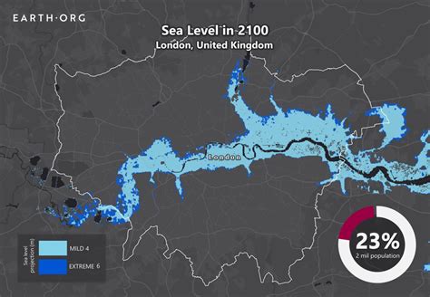 Sea Level Rise Projection Map London Earth Org Past Present Future