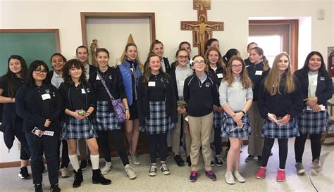 Catholic School Girls Visit Convent Franciscan Sisters