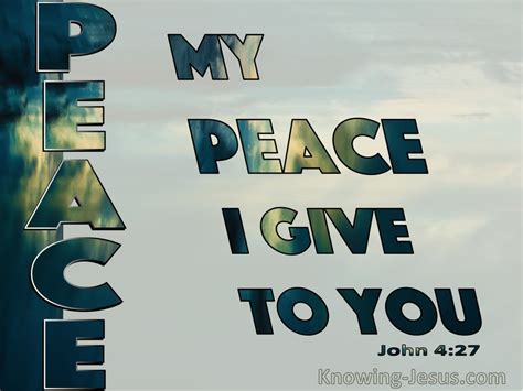 John 1427 My Peace I Give To You Green
