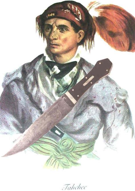 Portrait Of Cherokee Chief Tahchee With The Style Of Guard Less Bowie