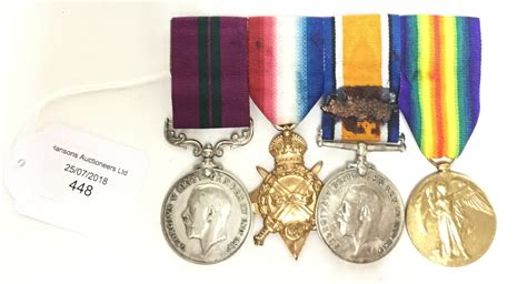 Ww1 British British Medal Group Of Army Meritorious Service Medal To