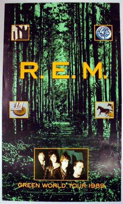 Vintage Rem Green World Tour 1989 Poster