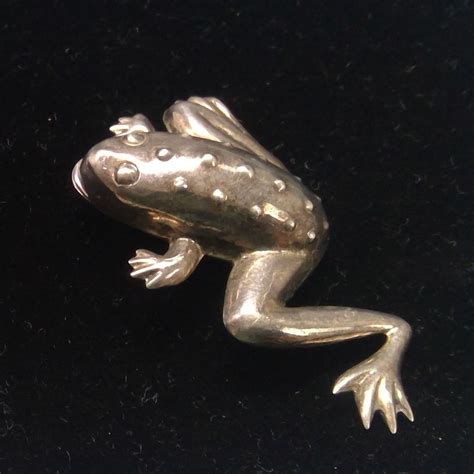 Sterling Silver Frog Brooch Etsy Australia