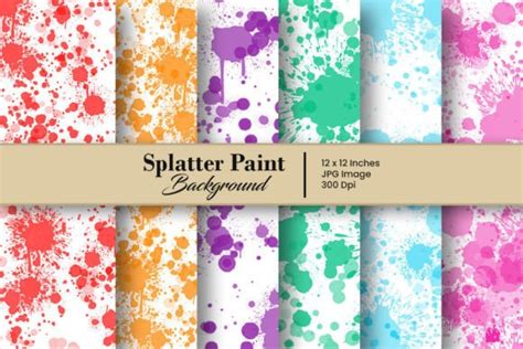 Seamless Splatter Paint Digital Paper Graphic By Pod Design · Creative