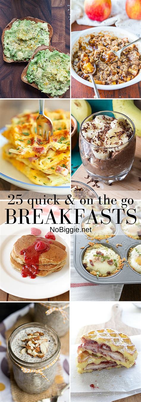 25+ Quick & On the Go Breakfast ideas - NoBiggie